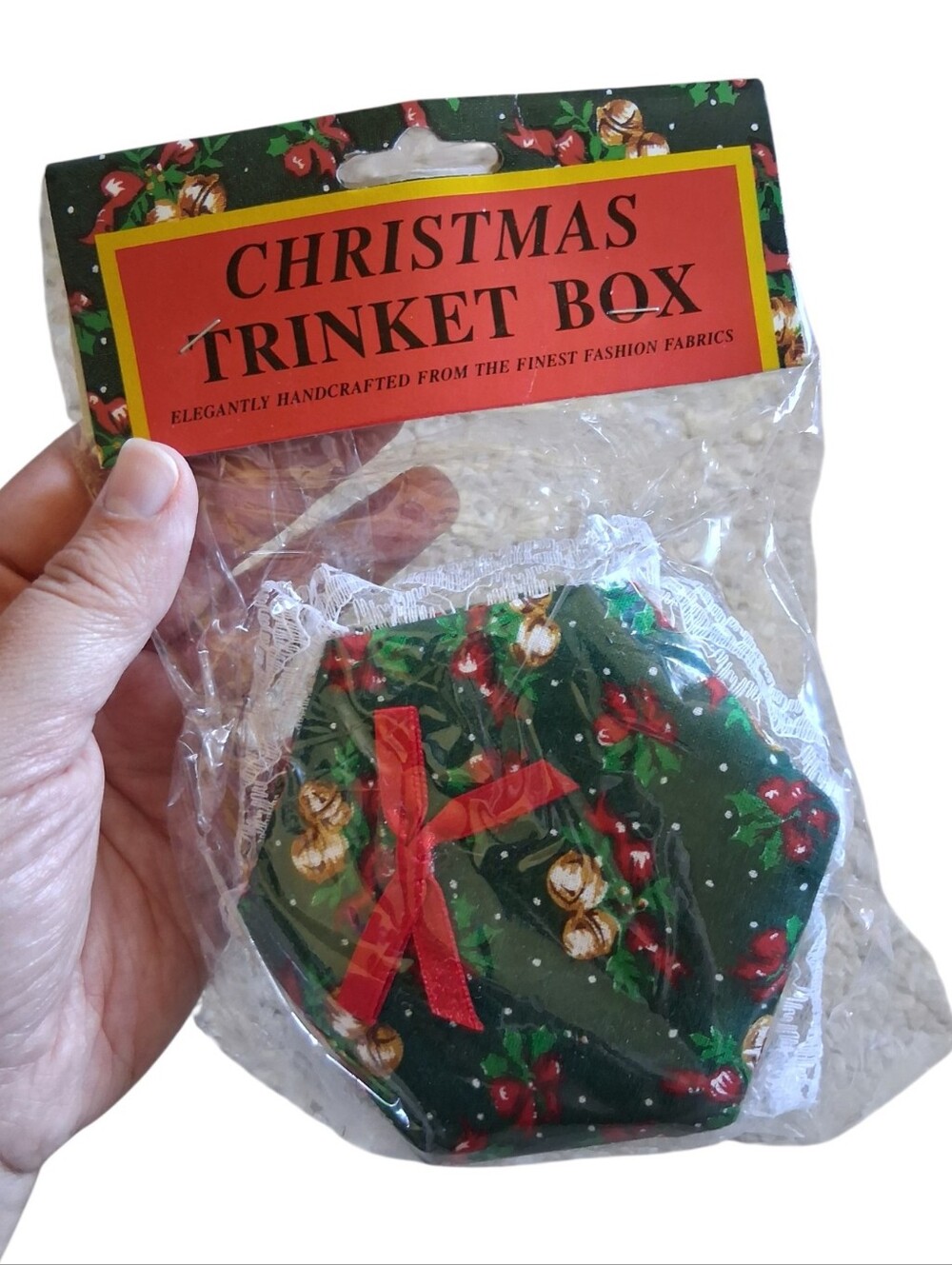 NWT Vintage Christmas Trinket Box